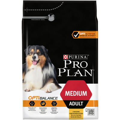 Pro Plan® для взрослых собак средних пород, с высоким содержанием курицы