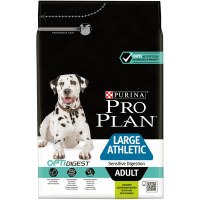 Pro Plan® для взрослых собак крупных пород с атлетическим телосложением с чувствительным пищеварением, с высоким содержанием ягненка