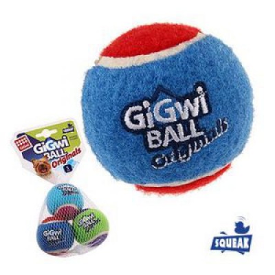 GiGwi Три мяча с пищалкой