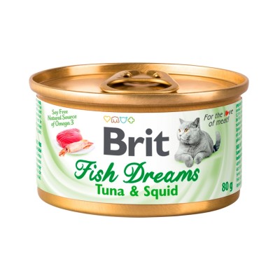 Brit Fish Dreams Tuna & Squid Тунец и кальмар 80 гр