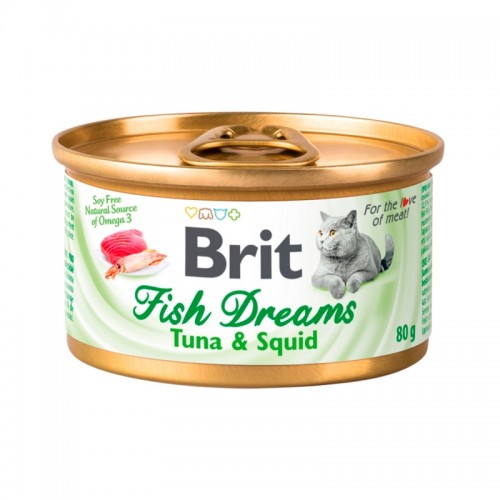 Brit Fish Dreams Tuna & Squid Тунец и кальмар 80 гр