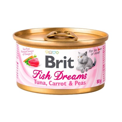 Brit Fish Dreams Tuna, Carrot & Pea Тунец, морковь и горошек 80 гр