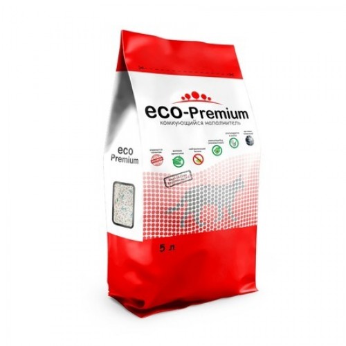 ECO Premium GREEN наполнитель древесный без запаха 1,9 кг 5 л