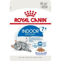 Royal Canin Indoor Sterilized 7+ Корм консервированный для стареющих кошек, постоянно живущих в помещении,желе, 85г
