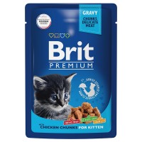Brit Premium Пауч для котят цыпленок в соусе 85гр