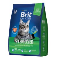 Brit Premium Cat Sterilized Chicken сухой корм премиум класса с кур для взр Стерил кошек