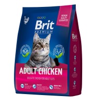 Brit Premium Cat Adult Chicken сухой корм премиум класса с курицей для взрослых кошек
