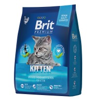 Brit Premium Cat Kitten сухой корм премиум класса с курицей для котят.