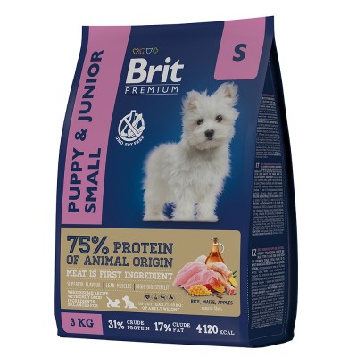 Brit Premium Dog Puppy and Junior Small с курицей для щ.и мол.собак