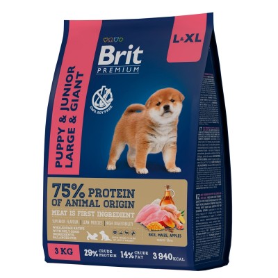 Brit Premium Dog Puppy and Junior Large and Giant с кур.для щ.и мол.собак кр.и гиг.пород