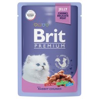 Brit Premium Пауч для котят кролик в желе 85гр