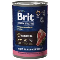 Brit Premium by Nature консервы с говядиной для взрослых собак всех пород, 410 гр