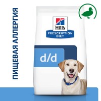 Hill's Prescription Diet d/d Food Sensitivities Сухой диетический корм для собак при аллергии, заболеваниях кожи и неблагоприятной реакции на пищу, с уткой и рисом