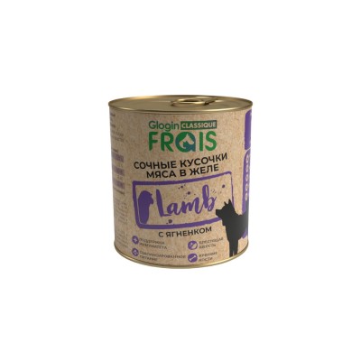 Frais Classique Dog Консервы для собак сочные кусочки мяса с ягненком в желе, 850 ГР