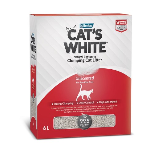 Cats White BOX Natural Наполнитель комкующийся натуральный без ароматизатора для кошачьего туалета