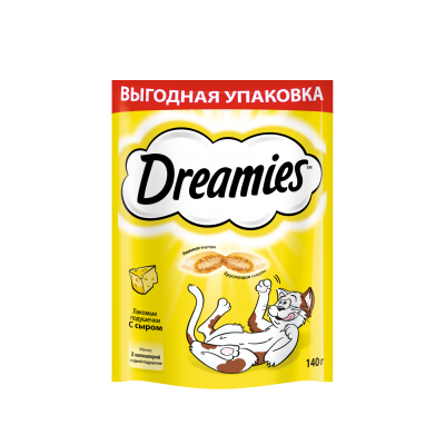 Dreamies Лакомство для кошек подушечки с сыром, 140г