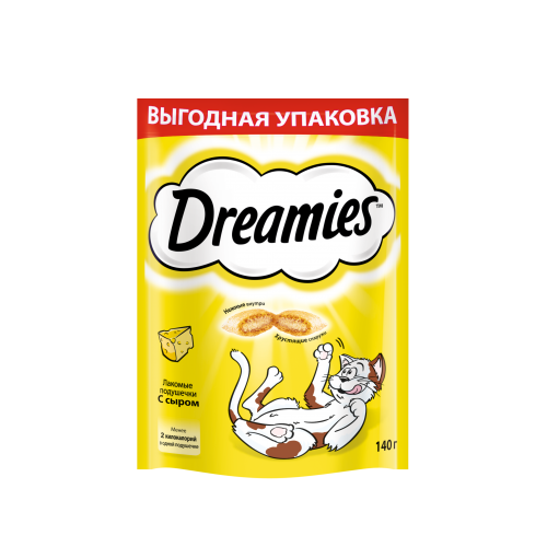 Dreamies Лакомство для кошек подушечки с сыром, 140г