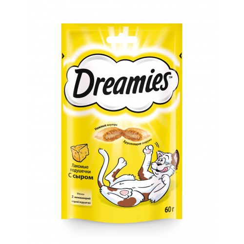 Dreamies Лакомство для кошек подушечки с сыром, 60г
