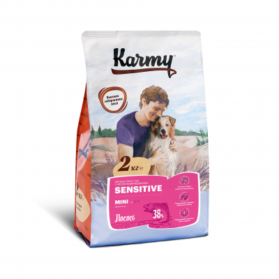 Karmy Сенсетив Мини Лосось Корм для собак мелких пород с чувствительным пищеварением.
