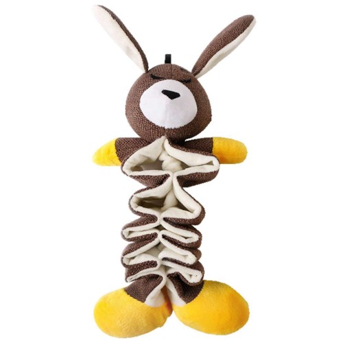 Mr.Kranch Игрушка для собак Зайчик с карманами под лакомство 36 см