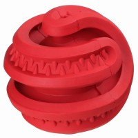 Mr.Kranch Игрушка для собак Головоломка дентальная 8,5*8,7 см красная с ароматом бекона