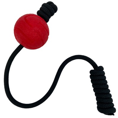 Mr.Kranch Игрушка для собак Мяч на шнуре 6 см красная