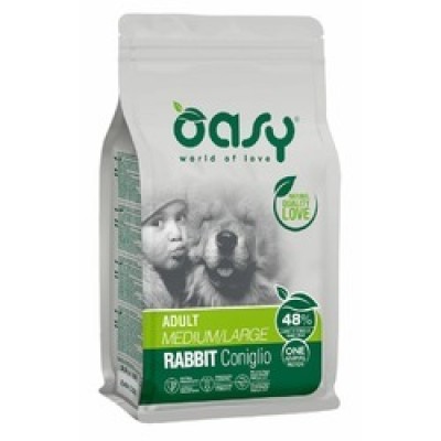 Oasy Dry Dog OAP Adult Medium/Large сухой корм для взрослых собак средних пород с кроликом