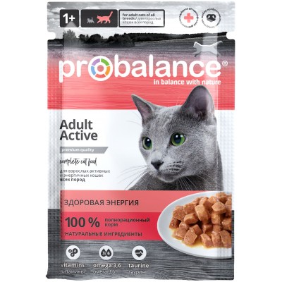 ProBalance Active для активных кошек, пауч 85 гр