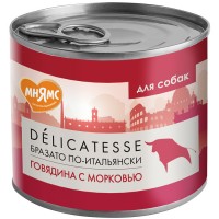 Мнямс Влажный корм Паштет из говядины с морковью для собак всех пород Бразато по-итальянски 200 г