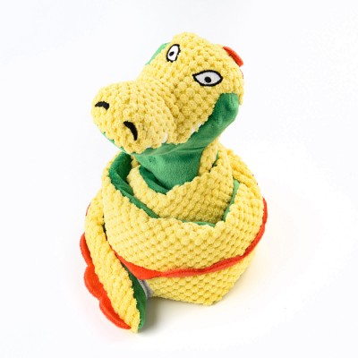 Mr.Kranch Игрушка для собак Змейка с карманами под лакомство 96 см желтая