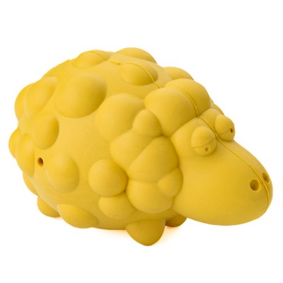 Mr.Kranch Игрушка для собак Овечка с пищалкой 8,5*12 см желтая с ароматом сливок