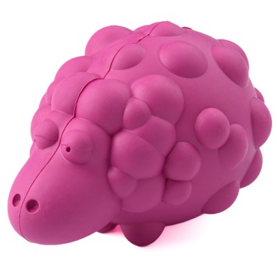 Mr.Kranch Игрушка для собак Овечка с пищалкой 8,5*12 см розовая с ароматом бекона