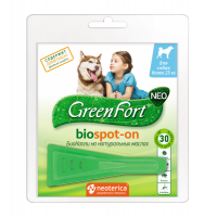 GreenFort NEO БиоКапли от клещей и насекомых для собак более 25 кг, 2,5 мл