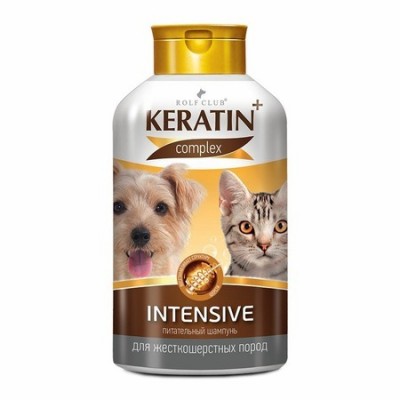 RolfClub KERATIN+ Шампунь Intensive для жесткошерст кошек и собак 400мл