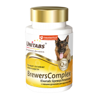 Unitabs BrewersComplex Витамины с Q10 для крупных собак, 100таб