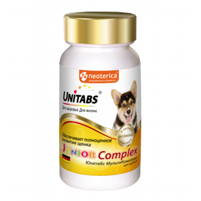 Unitabs JuniorComplex Витамины c B9 для щенков, 100таб