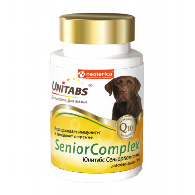 Unitabs SeniorComplex Витамины с Q10 для собак, 100таб