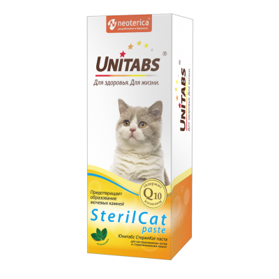 Unitabs SterilCat Витамины с Q10 паста для кошек, 120мл