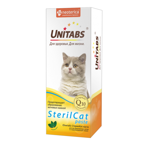 Unitabs SterilCat Витамины с Q10 паста для кошек, 120мл