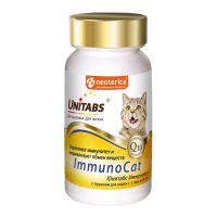 Unitabs ImmunoCat Витамины  с Q10 для кошек, 120таб