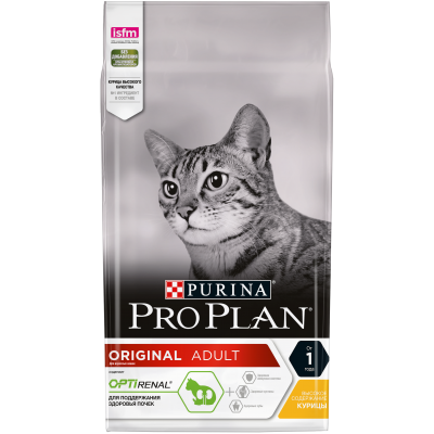 Pro Plan для взрослых кошек, с высоким содержанием курицы 1,5 кг