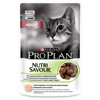 Pro Plan Nutri Savour, кусочки с ягненком, в желе, 85 гр