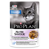 Pro Plan Nutri Savour для взрослых кошек, живущих дома, вкусные кусочки с индейкой, в желе, 85 гр