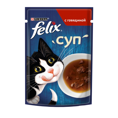 Felix Суп, с говядиной, пауч, 48 гр