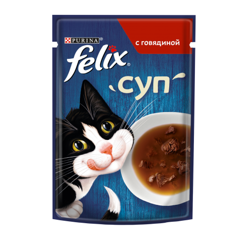 Felix Суп, с говядиной, пауч, 48 гр