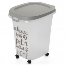 Moderna контейнер для корма передвижной Pet Wisdom 46x37x51h см, серый, 38 л