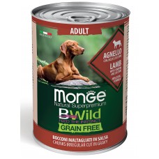 Monge Dog BWild GRAIN FREE беззерновые консервы из ягненка с тыквой и кабачками для взрослых собак всех пород