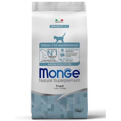 Monge Cat  Monoprotein корм для котят с форелью