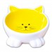 Mr.Kranch Миска керамическая для кошек Мордочка кошки на ножках 100 мл желтая
