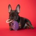 Mr.Kranch Игрушка для собак мелких и средних пород Шарик новогодний с канатом 20х9х9 см, фиолетовый